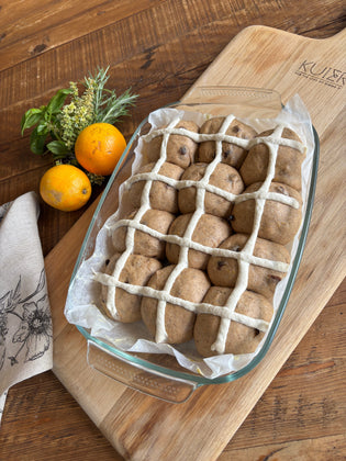  Ready to be baked hot cross buns