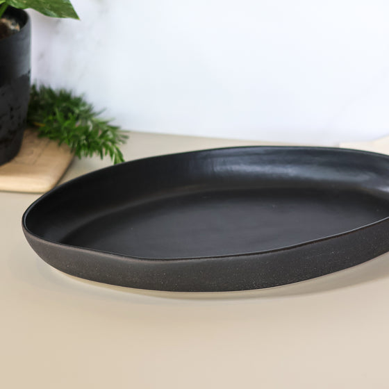 Earth Oval Platter - Black | Small