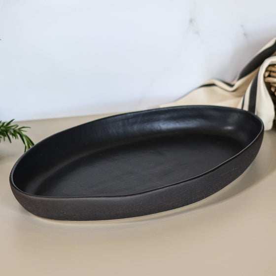 Earth Oval Platter - Black | Small