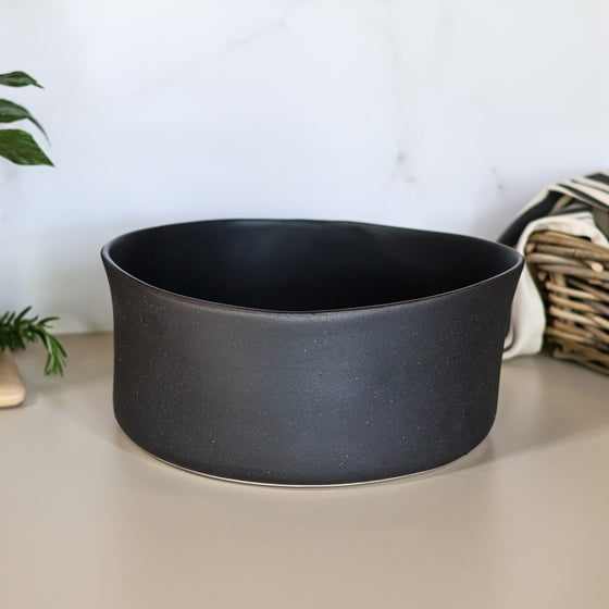 Earth Tall Serving Bowl | Black