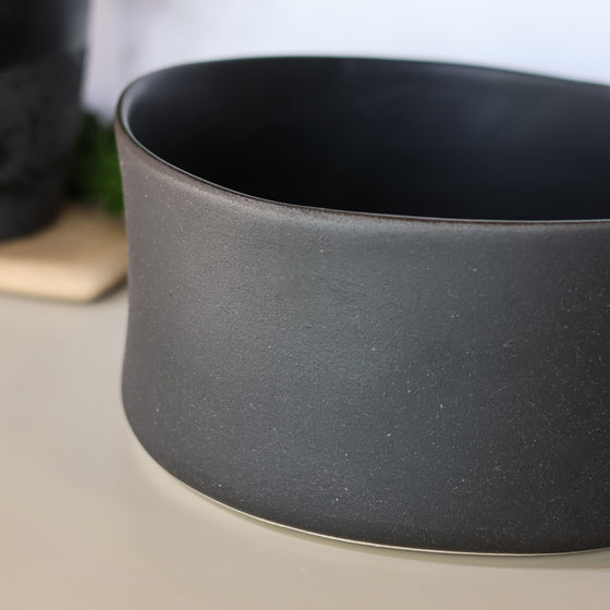 Earth Tall Serving Bowl | Black