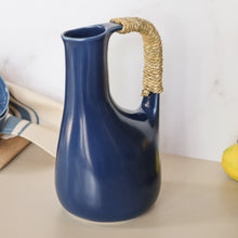  Riviera Jug - Woven Handle | Deep Blue