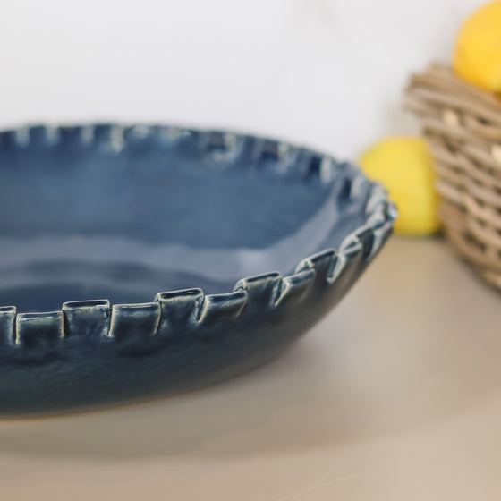 Oval Serving Bowl | Deep Blue