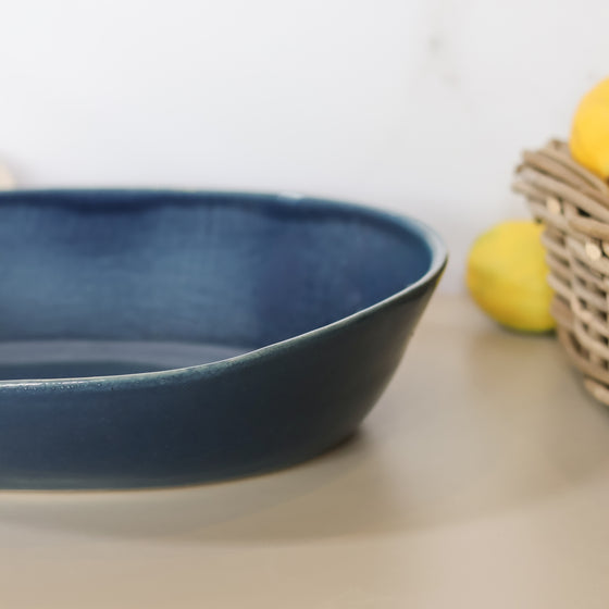 Riviera Oval Bowl - Deep Blue | Med