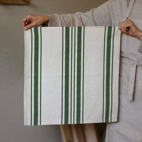 Country Striped Napkins | Green - Set of 2
