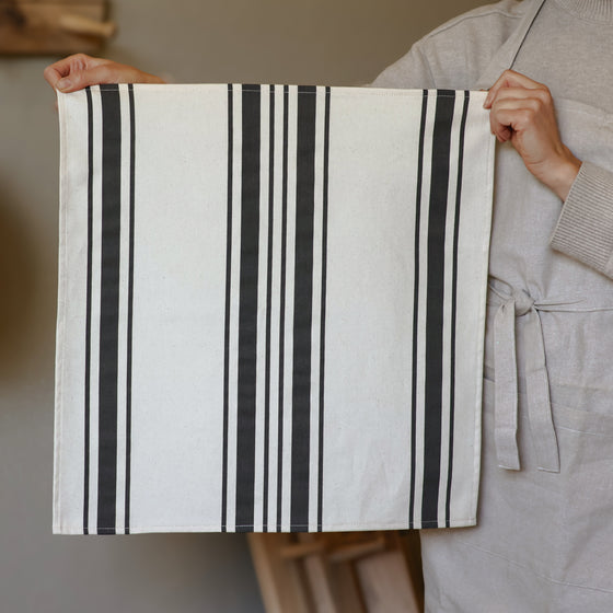 Country Striped Napkins | Black - Set of 2