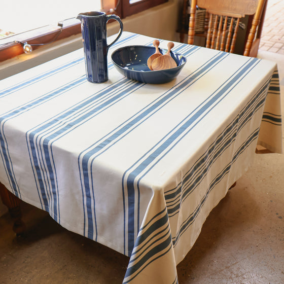 Country Striped Tablecloth | Blue - 3m