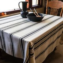  Country Striped Tablecloth | Black - 1,7m