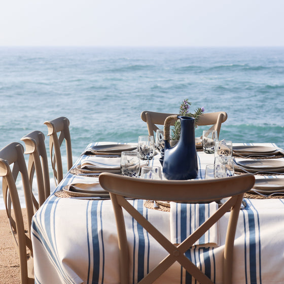Country Striped Tablecloth | Blue - 3m