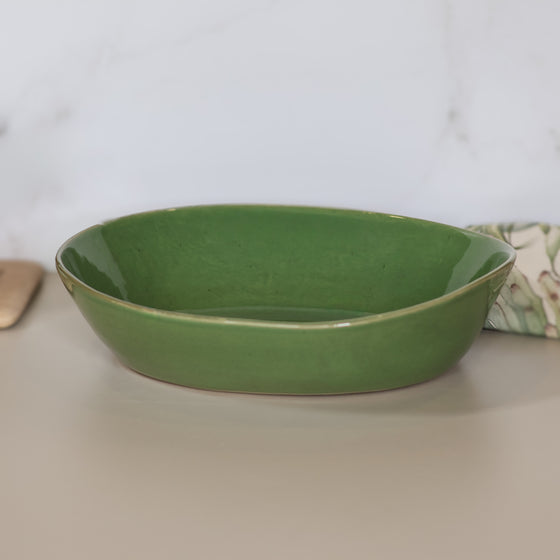 Riviera Oval Bowl - Artichoke Green | Med