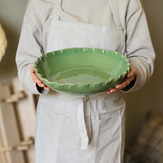 Oval Serving Bowl | Artichoke Green