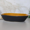 Riviera Oval Bowl - Black & Ochre | Med