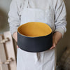 Earth Tall Serving Bowl | Ochre & Black