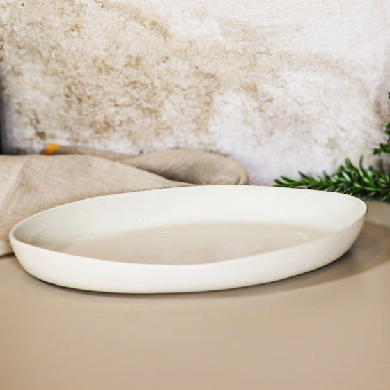 Earth Oval Platter - Off-White | Small