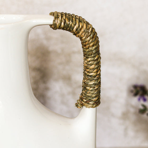 Riviera Jug - Woven Handle | Off-White