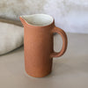 Earth Jug - Med | Terracotta & Off-white