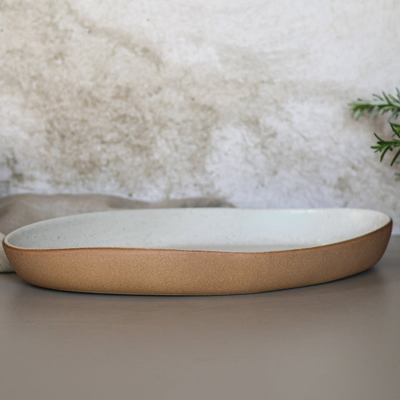 Earth Oval Platter | Terracotta & Off-White