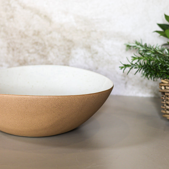 Country Serving Bowl | Terracotta & Off-White