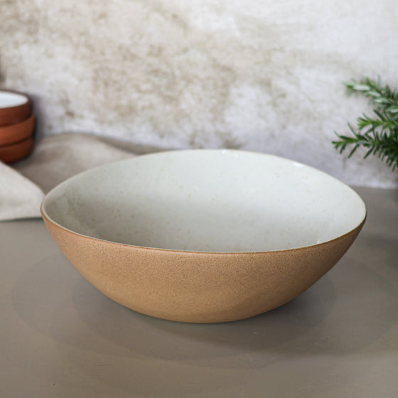 Country Serving Bowl | Terracotta & Off-White