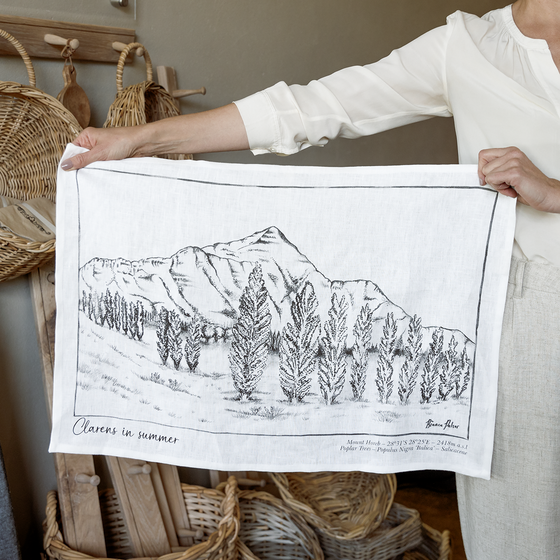 Clarens In Summer Tea Towel | White