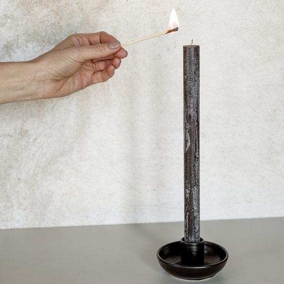 Dinner Candle Holder | Coal