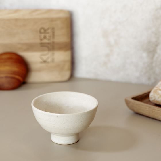 Footed Condiment  Bowl | Off-White