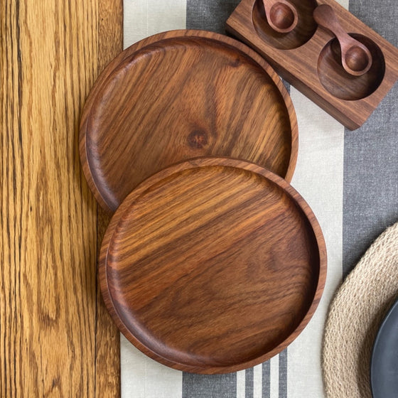 Round Wooden Plate - Kiaat | Small