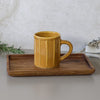 Carved Coco Mug | Ochre Yellow