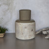 Earth Bottle Vase | Sand & Aged Distressed White