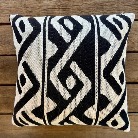 Urban Diamond Scatter Cushion | Black & Cream