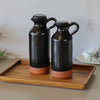 Oil& Vinegar Pourers | Terracotta & Coal