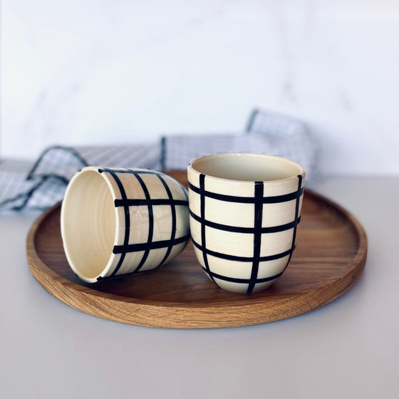 Painted Tumbler | Coal & Off-White