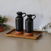 Oil& Vinegar Pourers | Terracotta & Coal