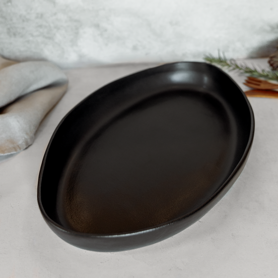 Riviera Oval Platter - Coal | Small