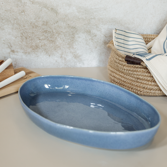Riviera Oval Platter - Indigo | Small
