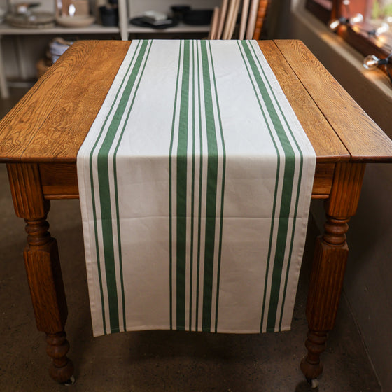 Country Striped Table Runner | Green - 1,5m