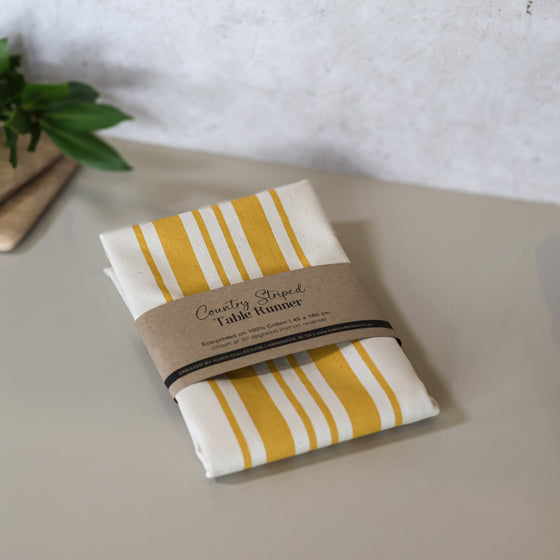 Country Striped Table Runner | Mustard - 1,5m