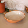 Riviera Oval Bowl - Medium | Terracotta & Off-White