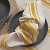 Knotted ochre striped napkin 